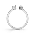 Load image into Gallery viewer, Emerald and Marquise Cut Moissanite Toi et Moi Promise Ring
