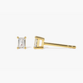 Load image into Gallery viewer, Emerald Cut Moissanite Stud Earrings