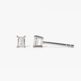 Load image into Gallery viewer, Emerald Cut Moissanite Stud Earrings