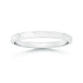 Faceted Polished Classic Women's Wedding Band - 2.0 mm