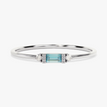 Load image into Gallery viewer, Fancy Baguette Cut Aquamarine Ring–1.2 mm