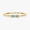 Load image into Gallery viewer, Fancy Baguette Cut Aquamarine Ring–1.2 mm
