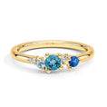 Five-Stone Lab Grown Gemstone with Moissanite Promise Ring