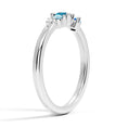 Five-Stone Lab Grown Gemstone with Moissanite Promise Ring
