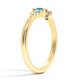 Five-Stone Lab Grown Gemstone with Moissanite Promise Ring