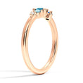Five-Stone Lab Grown Gemstone with Moissanite Promise Ring