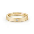 Flush Setting Princess-Cut Moissanite Men’s Wedding Band-6.0 mm