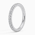 French Pavé Round Moissanite Eternity Wedding Band-2.0 mm