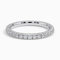 French Pavé Round Moissanite Eternity Wedding Band-2.0 mm