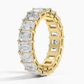 Full Eternity Emerald Cut Moissanite Wedding Band- 5.0 mm