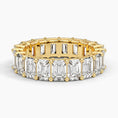 Full Eternity Emerald Cut Moissanite Wedding Band- 5.0 mm