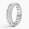 Full Eternity Emerald Cut Moissanite Wedding Band- 5.0 mm