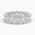 Full Eternity Emerald Cut Moissanite Wedding Band- 5.0 mm