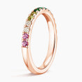Garden Spectrum Half Eternity Gemstone Wedding Band-2.0 mm