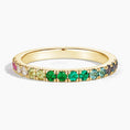 Garden Spectrum Half Eternity Gemstone Wedding Band-2.0 mm