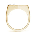 Geometric Flush-Set Black Moissanite Men’s Signet Ring