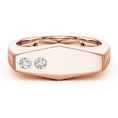 Geometric Flush-Set Moissanite Men’s Signet Ring