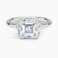 Load image into Gallery viewer, Graceful Arc Asscher Cut Moissanite Engagement Ring