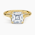 Load image into Gallery viewer, Graceful Arc Asscher Cut Moissanite Engagement Ring