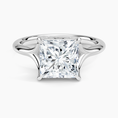 Load image into Gallery viewer, Graceful Arc Princess Cut Moissanite Engagement Ring