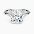 Load image into Gallery viewer, Graceful Arc Radiant Cut Moissanite Engagement Ring