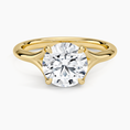 Load image into Gallery viewer, Graceful Arc Round Cut Moissanite Engagement Ring