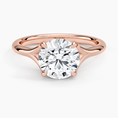 Load image into Gallery viewer, Graceful Arc Round Cut Moissanite Engagement Ring