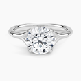Load image into Gallery viewer, Graceful Arc Round Cut Moissanite Engagement Ring