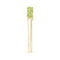 Half Eternity Peridot Seven Stone Wedding Band-2.5 mm