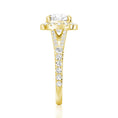 Load image into Gallery viewer, Halo Cushion Cut Split-Shank Moissanite Engagement Ring