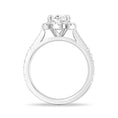 Load image into Gallery viewer, Halo Oval Cut Split-Shank Moissanite Engagement Ring