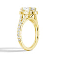 Load image into Gallery viewer, Halo Oval Cut Split-Shank Moissanite Engagement Ring