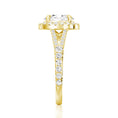 Load image into Gallery viewer, Halo Oval Cut Split-Shank Moissanite Engagement Ring
