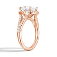 Halo Princess Cut Split-Shank Moissanite Engagement Ring