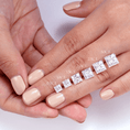 Halo Princess Cut Split-Shank Moissanite Engagement Ring