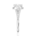 Halo Princess Cut Split-Shank Moissanite Engagement Ring