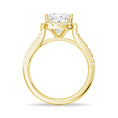 Halo Princess Cut Split-Shank Moissanite Engagement Ring