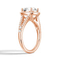 Load image into Gallery viewer, Halo Round Cut Split-Shank Moissanite Engagement Ring