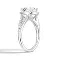 Load image into Gallery viewer, Halo Round Cut Split-Shank Moissanite Engagement Ring