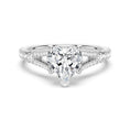 Load image into Gallery viewer, Heart-Shaped Split-Shank Moissanite Engagement Ring