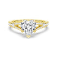 Load image into Gallery viewer, Heart-Shaped Split-Shank Moissanite Engagement Ring