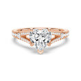 Load image into Gallery viewer, Heart-Shaped Split-Shank Moissanite Engagement Ring