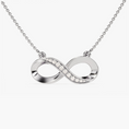 Load image into Gallery viewer, 0.11 CTW Infinity Pavé Round Cut Moissanite Necklace