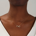 Load image into Gallery viewer, 0.11 CTW Infinity Pavé Round Cut Moissanite Necklace