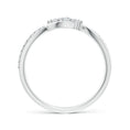 Infinity Twist Three Stone Moissanite Promise Ring