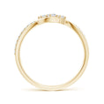 Infinity Twist Three Stone Moissanite Promise Ring