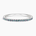 Lab Alexandrite Pavé Three-Quarter Coverage Wedding Band - 1.4 mm
