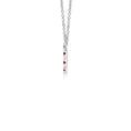 Lab-Created Ruby and Moissanite Open Circle Eternity Pendant Necklace