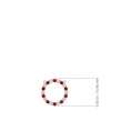 Lab-Created Ruby and Moissanite Open Circle Eternity Pendant Necklace