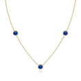 Lab-Grown Bezel-Set Blue Sapphire Station Necklace